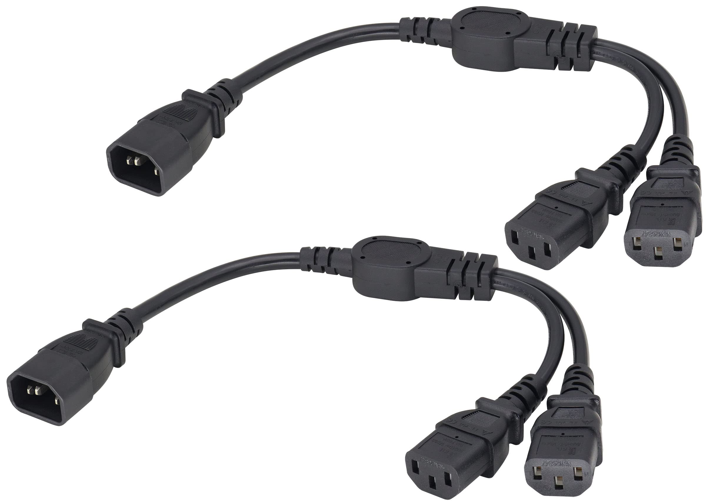 Amazon.com: AAOTOKK (2 pack) C13 Y Splitter Plug to C14 AC Power