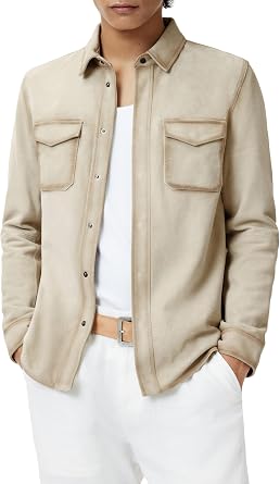 John Varvatos Mens Izzy Shirt Jacket