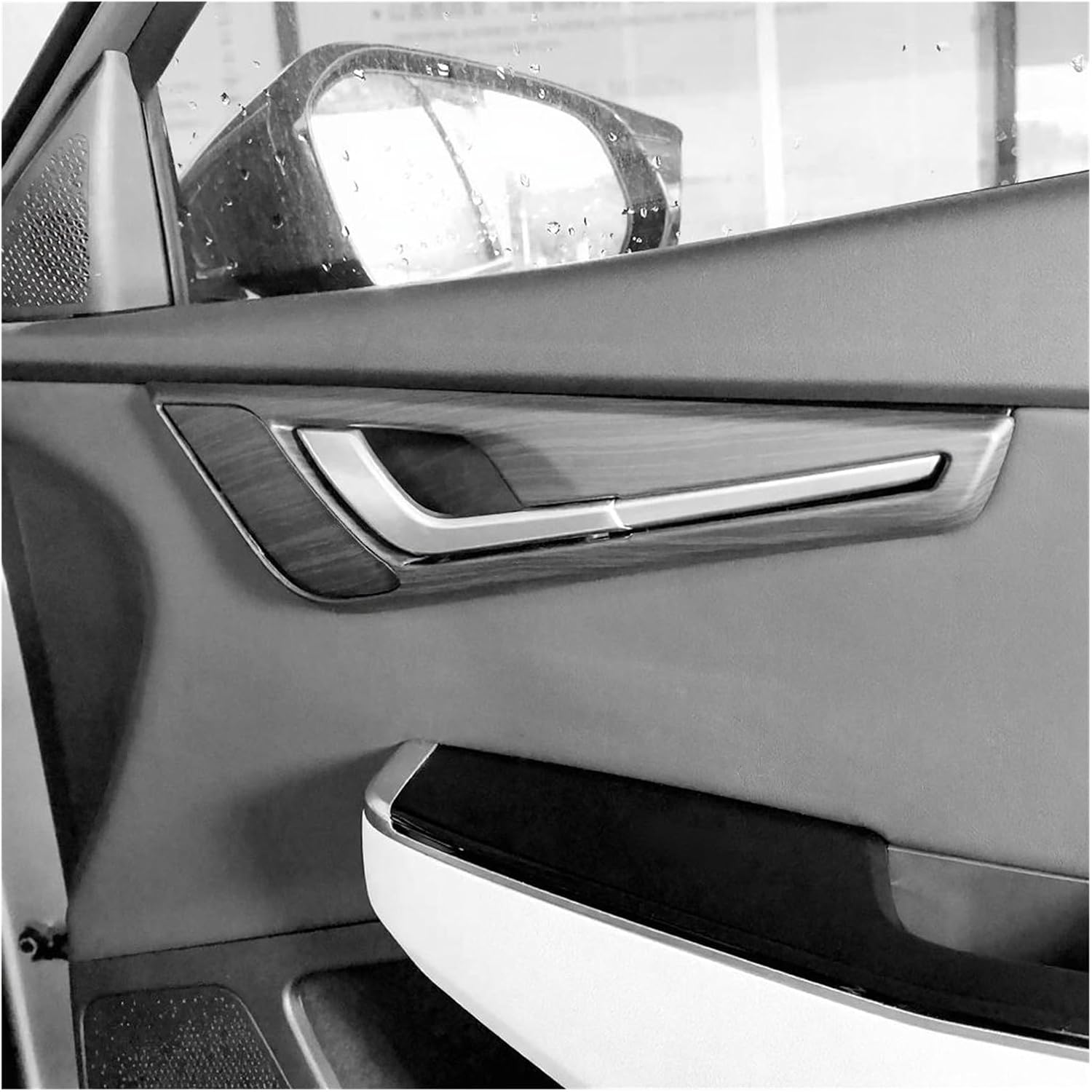 Matte Wood Style Center Console Gear Panel Sticker Inner Door Bowl Cover Trim Compatible for Kia EV6 2022-2024 Car Interior Accessories