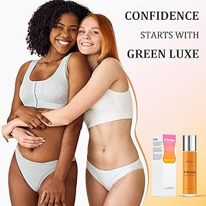 Green Luxe B Flat Belly Firming Cream  Skin Tightening Cream for Body: Lift & Tone Tummy, Thighs, Booty & Arms  Stretch Mark & Cellulite Sculpting Lotion for Women  3.38 Fl Oz