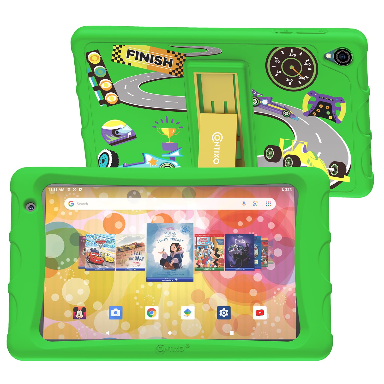 Contixo 8-inch Kids Tablet - K80A Learning Tablets, Disney eBook Pre-Installed (Value $350), Educator Academy APPs, Parental Controls, Android 13,