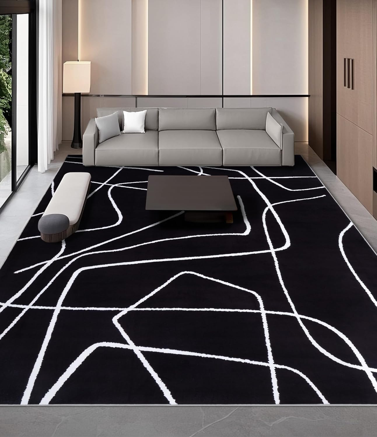 Tapis de salon antidérapant et lavable pour régler le problème des taches