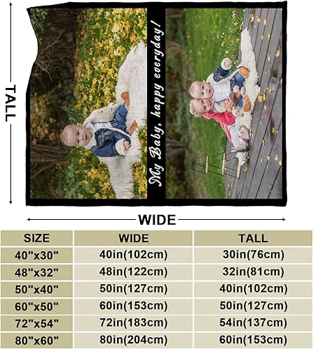 Miniatura 2 de Livole Manta personalizada con imagen, manta de franela personalizada con foto y texto, manta personalizada para regalo para niños, amigos,