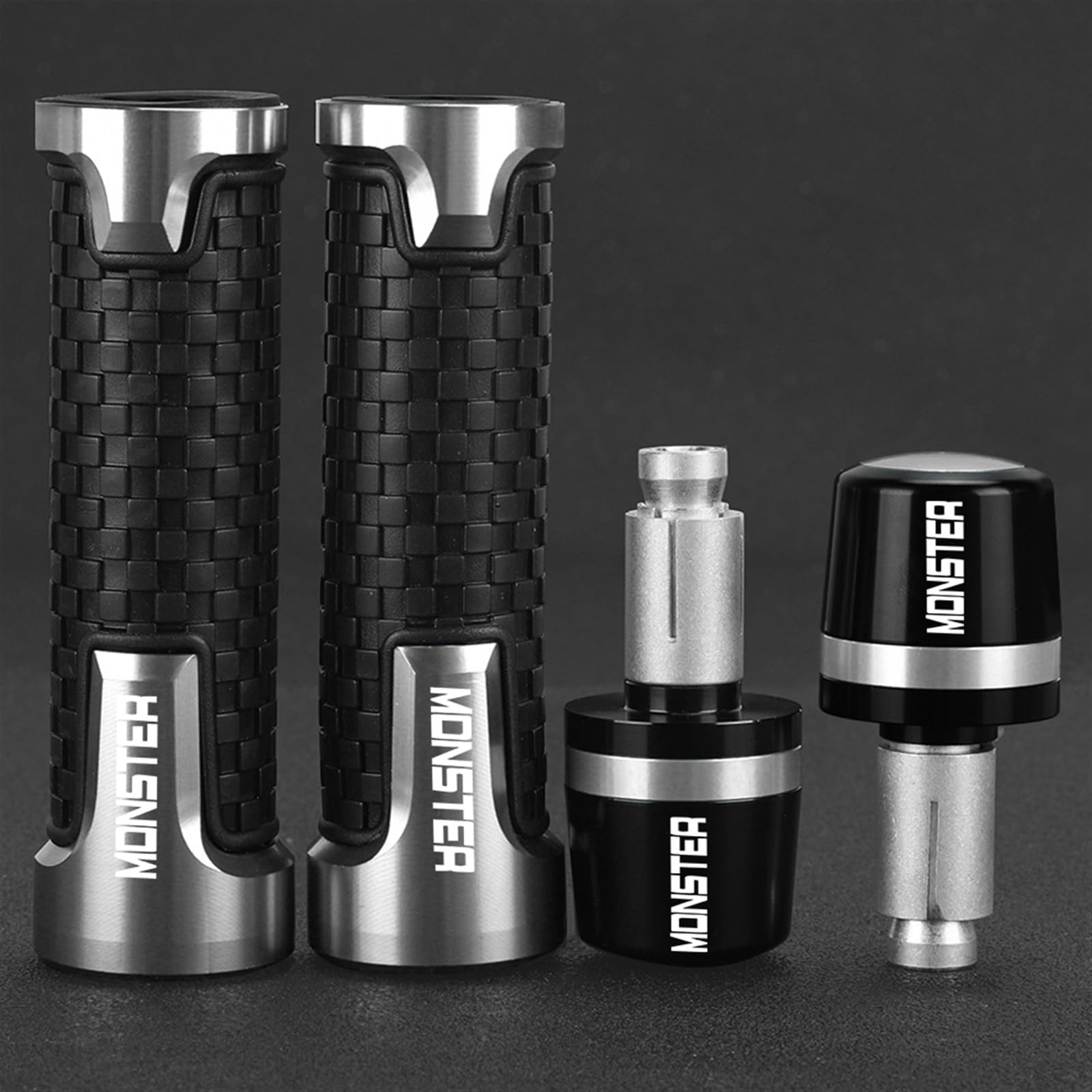 Contrapesos Manillar Moto para 695 696 796 620 400 M620 Accesorios de Motocicleta 22 mm Empuñadura Manillar Extremos Barra Mano Cubierta Tapas(N)