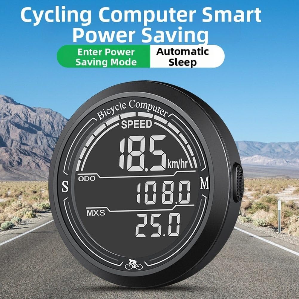 Compteur de vélo étanche avec éclairage compteur de vitesse Noir