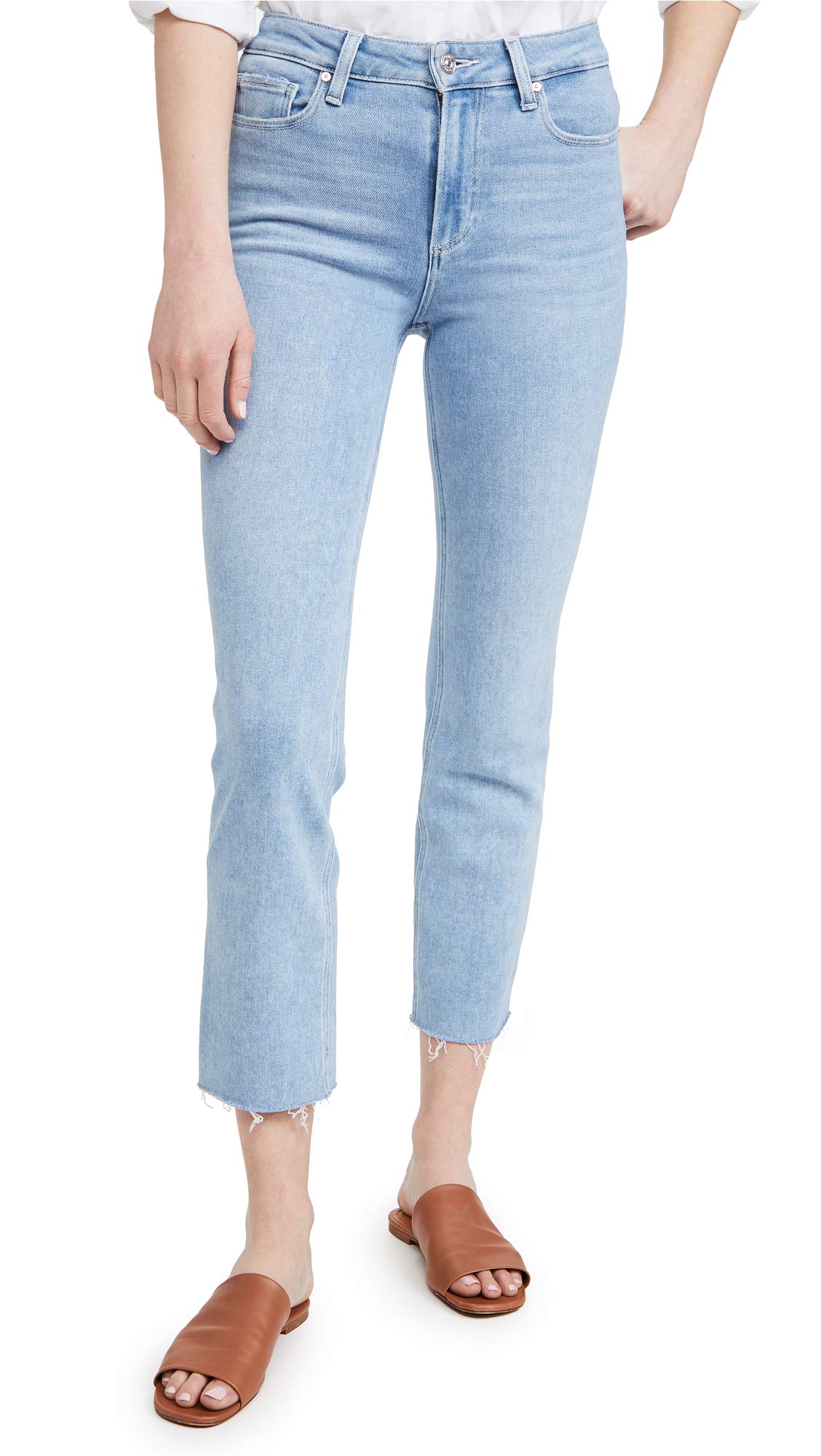 PAIGE Women's Cindy Straight Leg High Rise in Park Ave