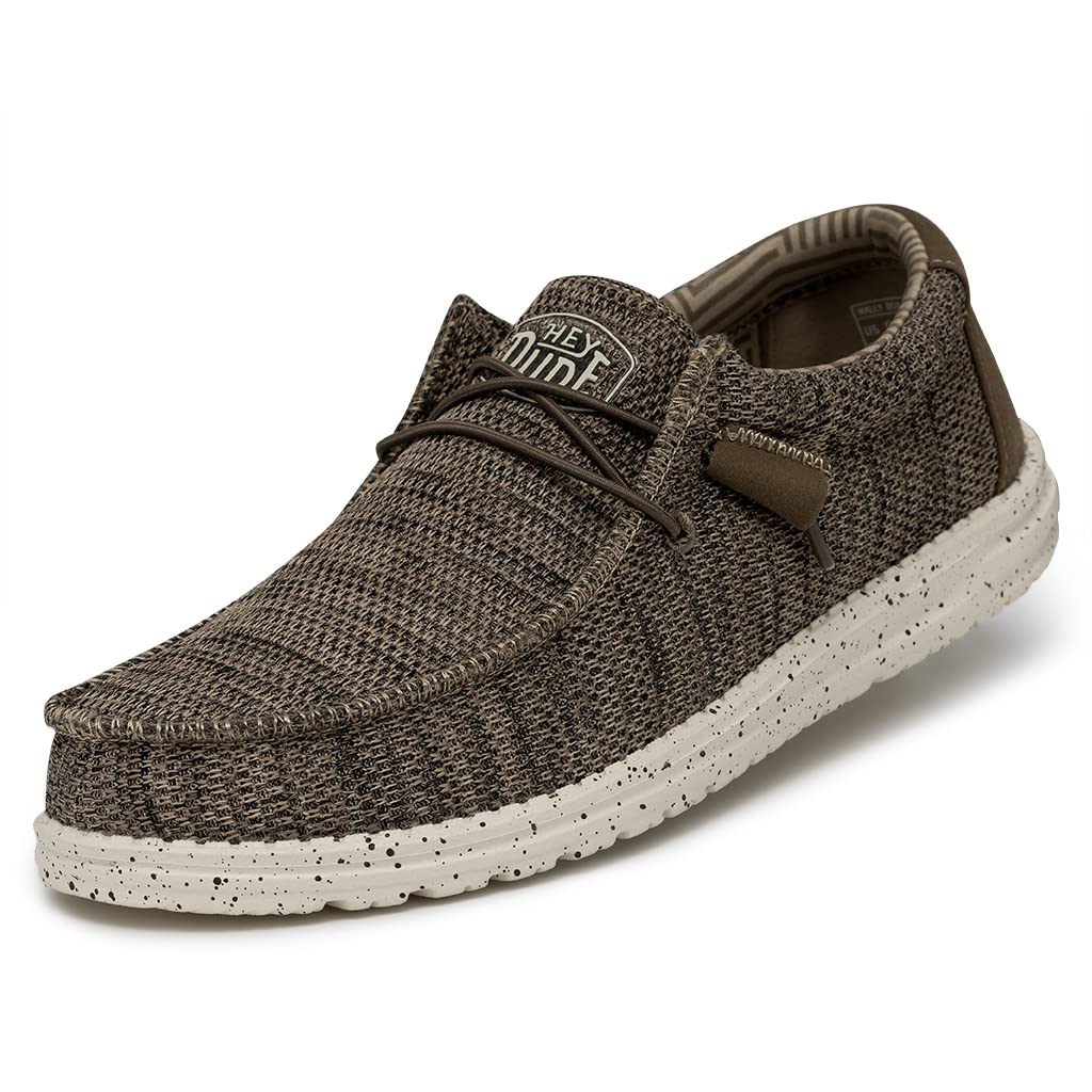 Hey Dude Men's Wally Sox | Men’s Shoes | Men's Lace Up Loafers | Comfortable & Light-Weight