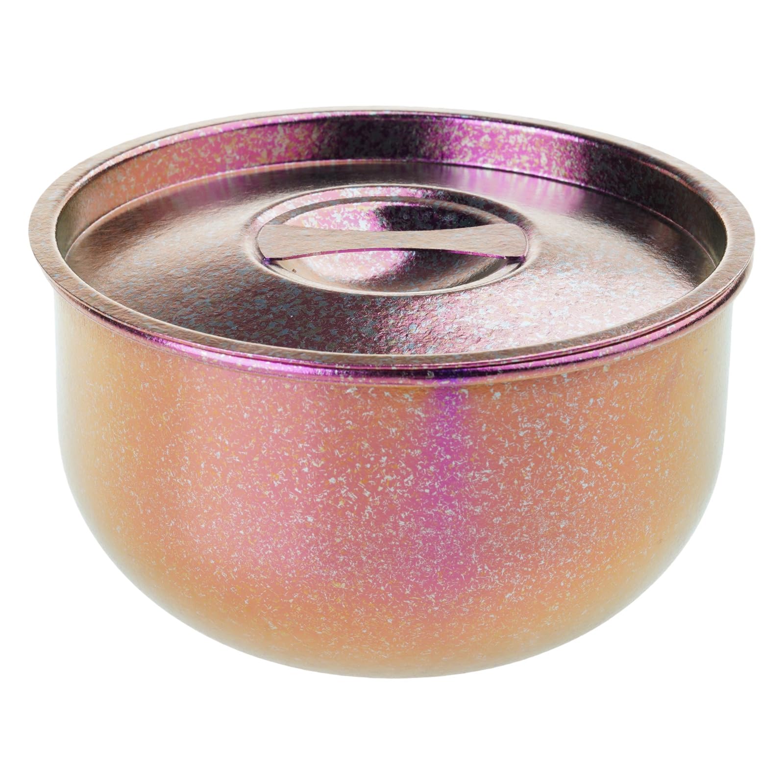 Qusinfc Premium Metal 600ml Bowl Leak Proof Lid Portable Designs Lunch Container with Lid Ideal for Backpacking Picnics Portable Metal Camping Bowl
