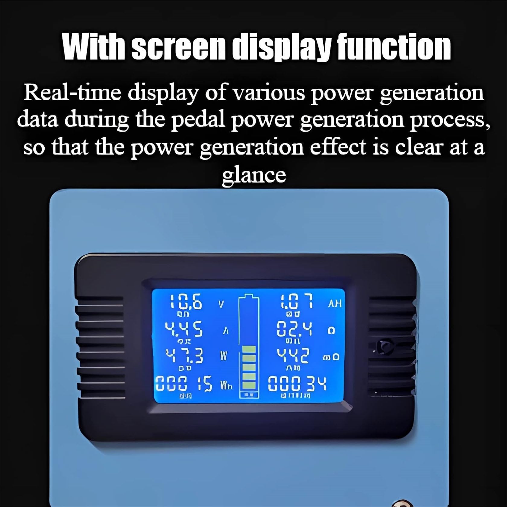Generator prądu pedałowego 350 W, awaryjna ładowarka korbowa ręczna z wyświetlaczem LED i portami USB, przenośny generator prądu zasilanego nożnie do zewnętrznego zasilania awaryjnego