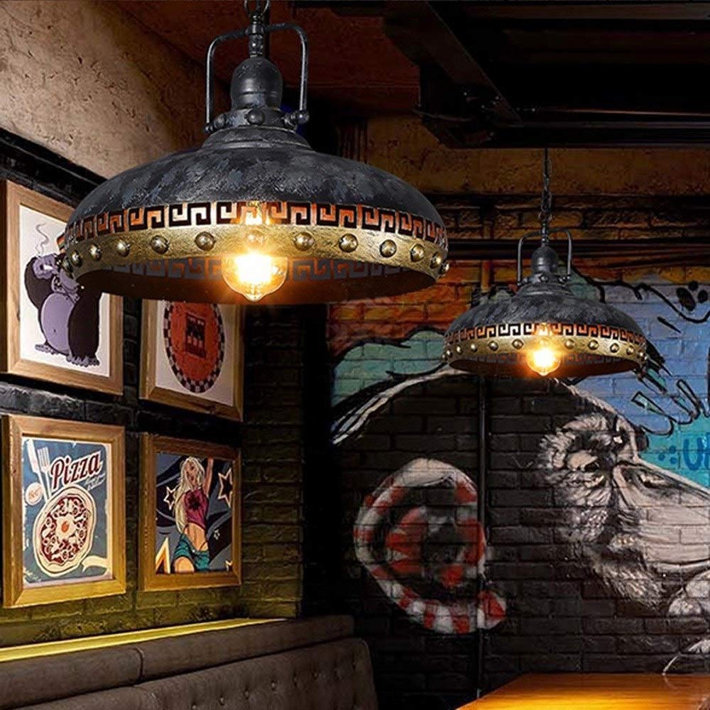 Żelaza Wisiorek Dekoracja Renowacja Retro Przemysłowe E27 Nostalgiczne Wiszące Oświetlenie Wewnętrzne Stół Jadalnia Metalowy Żyrandol Ccsufit Droplight Oświetlenie