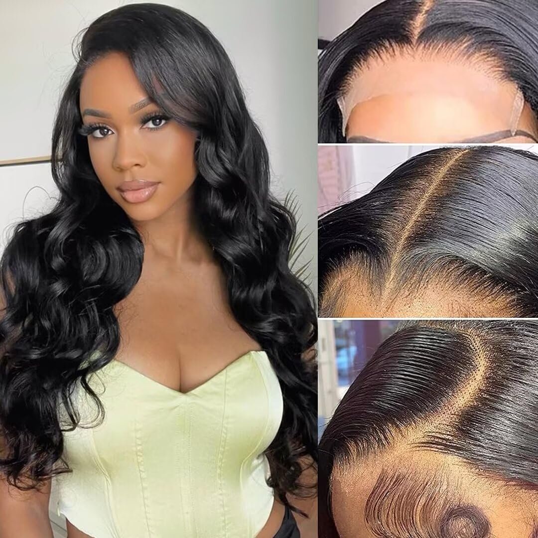 Aaliweya 5x5 Lace Closure Wig Body Wave Closure Wig for Women 180% Density 5x5 HD Lace Closure Wigs Human Hair Pre Plucked Glueless Lace Front Wig