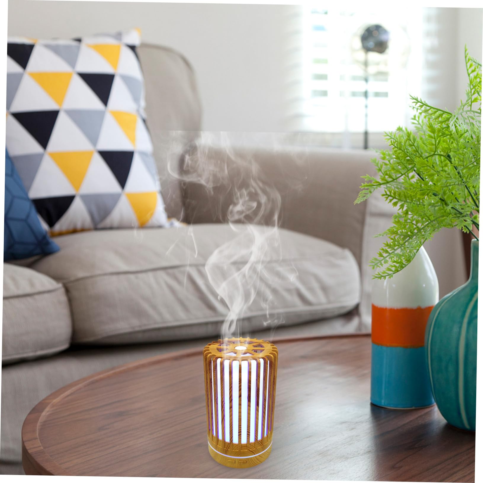 Difusor de Aromaterapia y Humidificador USB para Oficina y Dormitorio Difusor de Aceites Esenciales con Luz LED Silencioso para Relajante