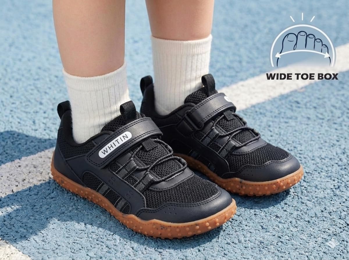WHITIN Kids Barefoot Shoes | Wide Toe Box Outdoor Adventure Sneakers for Boys Girls