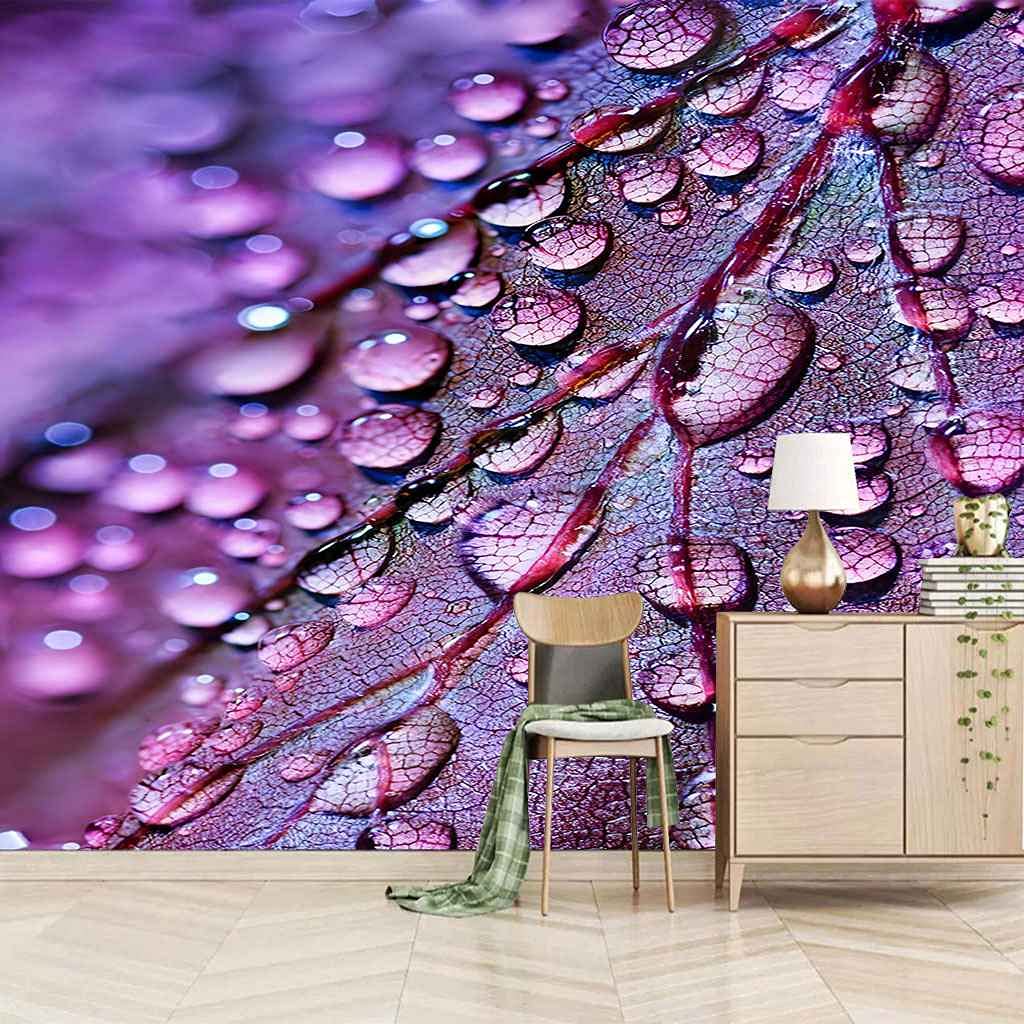 Poster géant mural personnalisé 3D photo papier peint violet