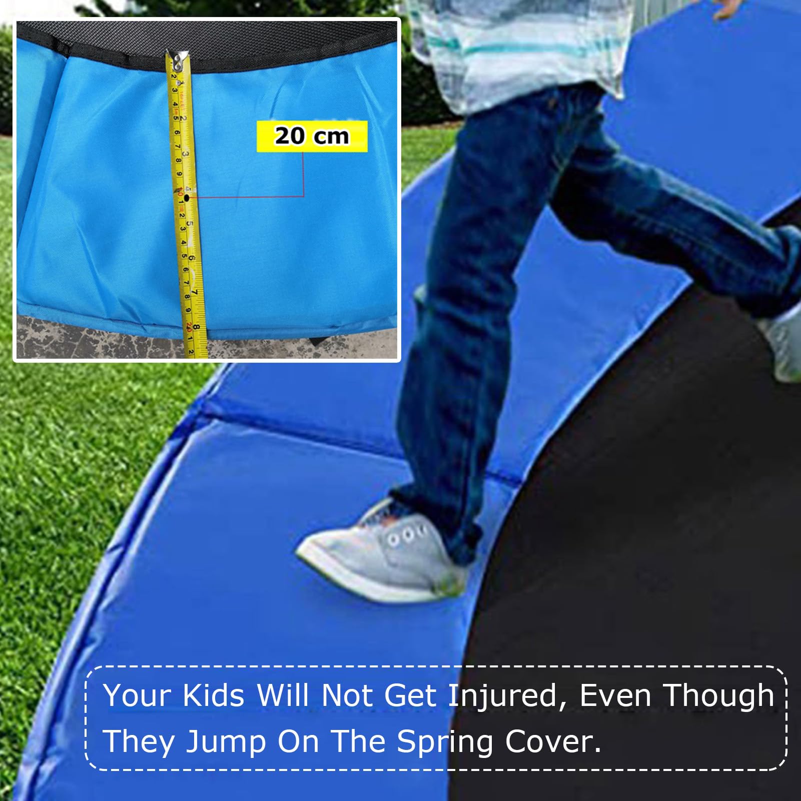 Trampolinpolster Für Kinder Runder Trampolinrahmen, Federkissen, Kantenschutz, Schwammabdeckung, Trampolinersatzpolster