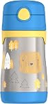 THERMOS Vacuum Insulated Stainless Steel 10oz Straw Bottle, Stars