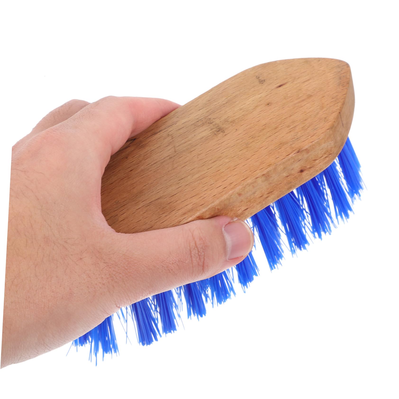 BESPORTBLE 5 Piezas cepillo de caballo cerda cepillo de aseo para caballos raspador de sudor para ganado depilación mascota cepillo de pelo práctico cepillo para caballos de madera Blue
