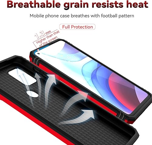 Miniatura 8 de AYMECL Funda para Moto G Stylus 5G (2021) con cubierta deslizante para cámara y 2 paquetes a prueba de explosiones, soporte de anillo giratorio de