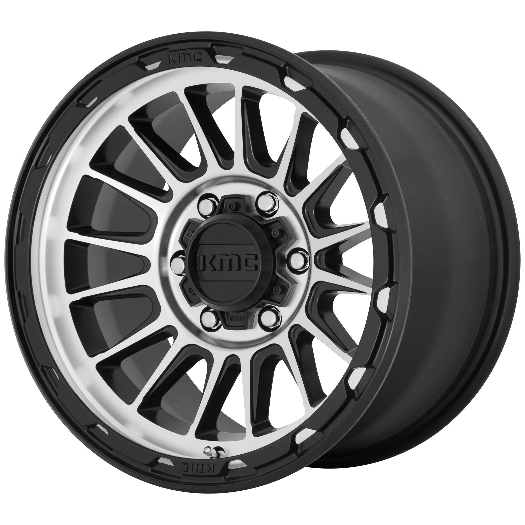 KMC KM542 18X9 6X5.5 SATIN BLACK MACHINED 18MM