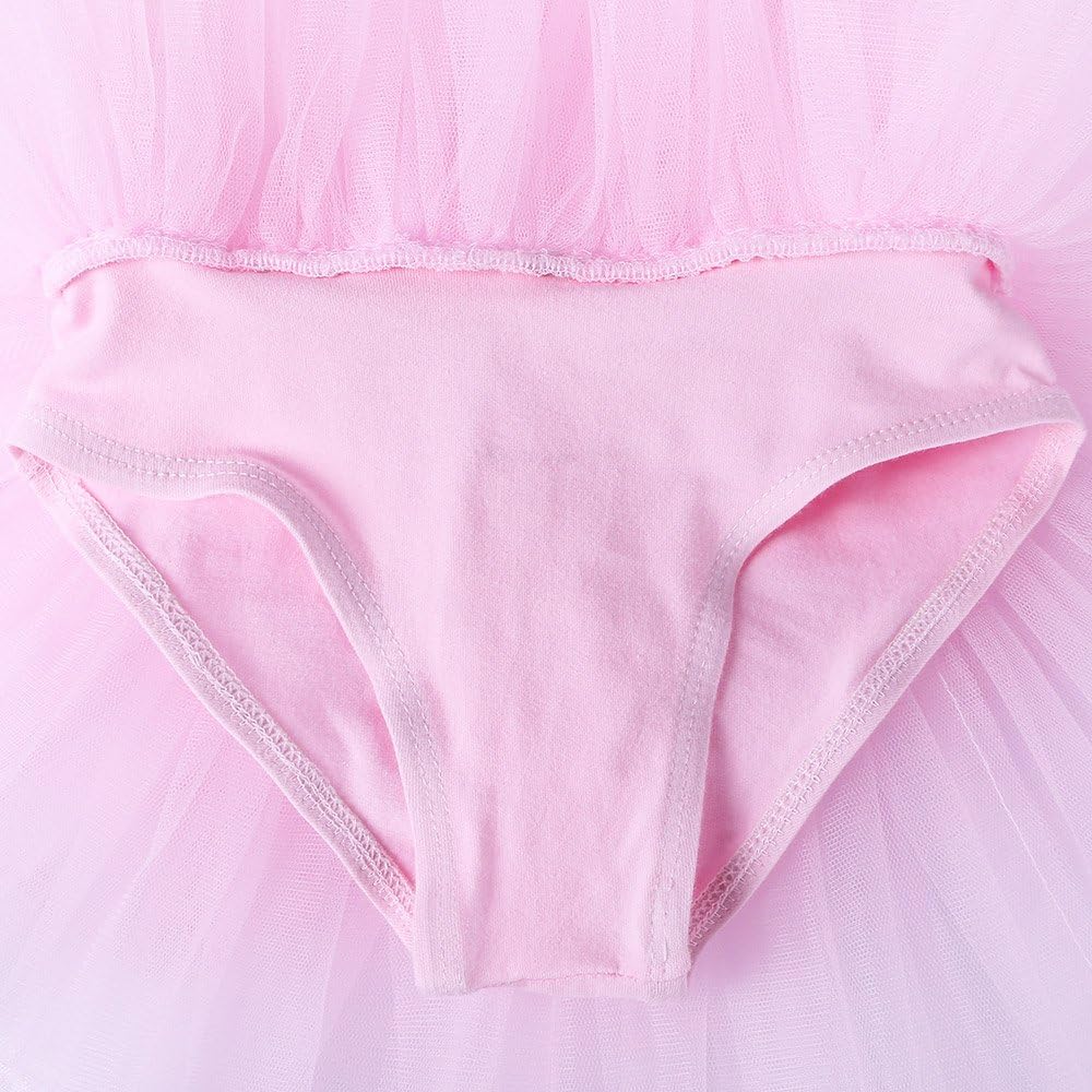 Girls Ballet Dance Tutu Dress Overlay Rhinestone Dancewear Leotards 167 Pink M