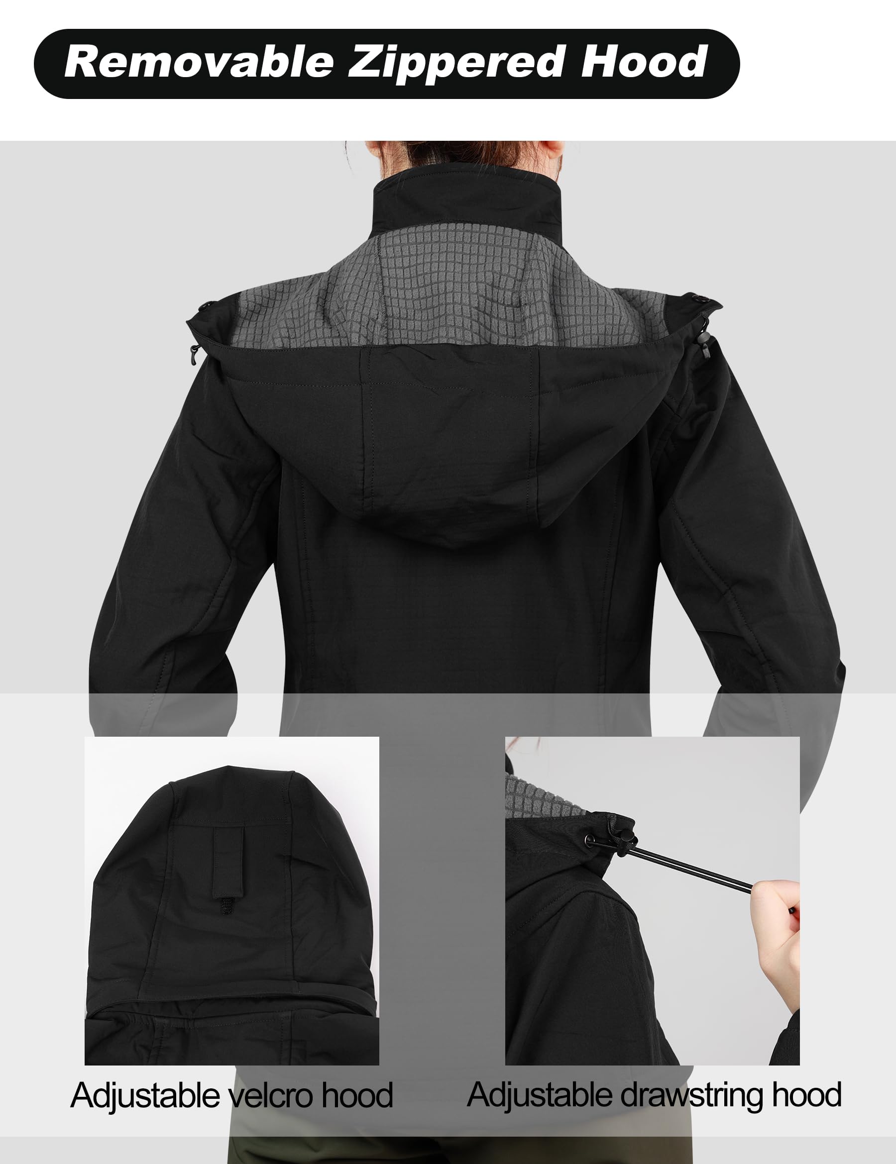 KUTOOK Veste Softshell Cycliste Hiver Femme Thermique Respirante Coupe-vent Imperméable Softshell Jacket Cyclisme Randonnée Femme Légère