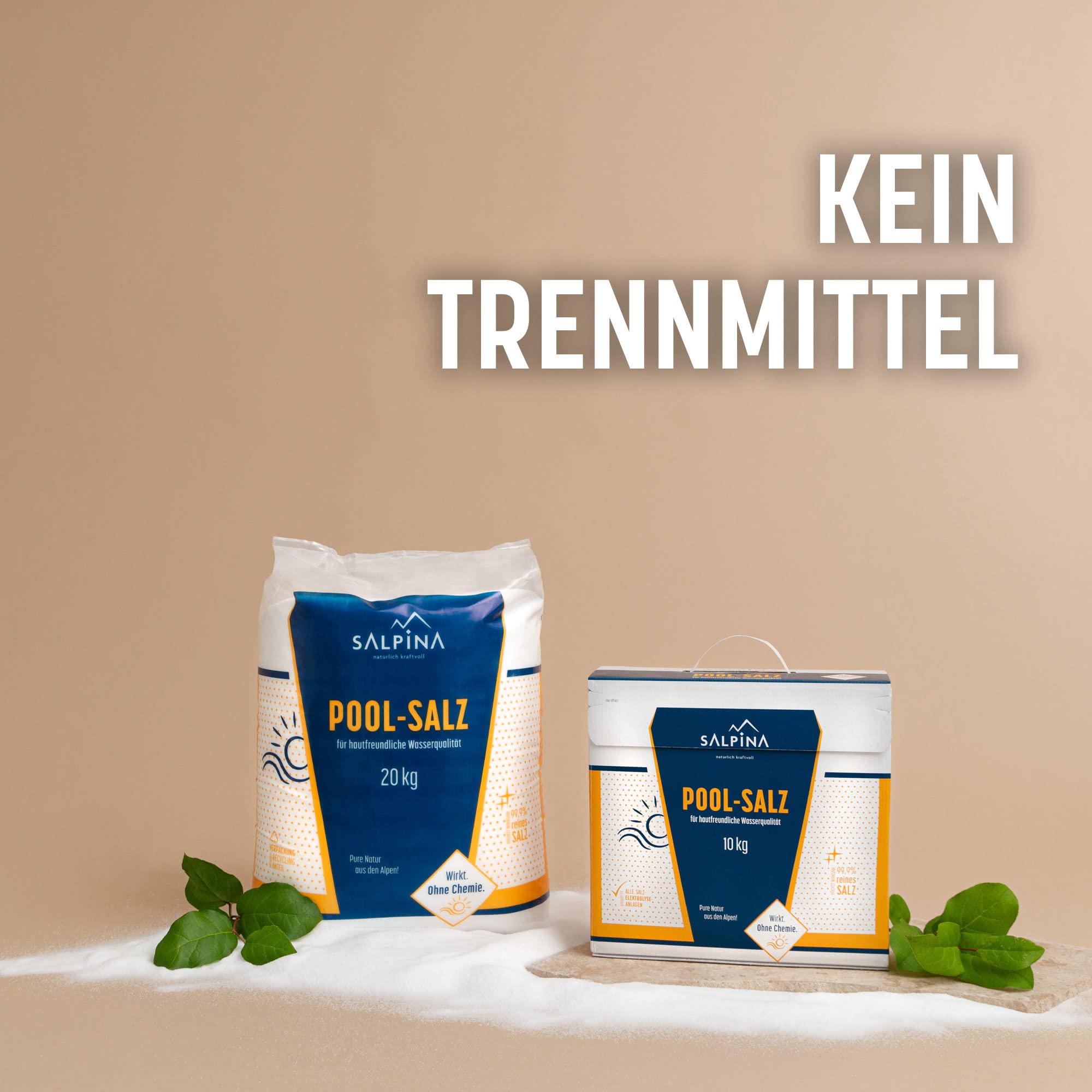 1 x SALPINA Poolsalz 20kg ohne Trennmittel im Sack für Salzwasser-Pool & Schwimmbad I hochreines Siedesalz (99,9% NaCl) I schnell löslich, geeignet für alle Salz-Elektrolyseanalgen/Chlorinatoren