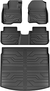 KARPAL Floor Mats for Honda CRV 2023 2024 2025 2026 (Include Hybrid), All Weather Protection TPE Floor Liners Accessories Car Mats, Front & 2nd Row & Trunk Mat (Upper Position)