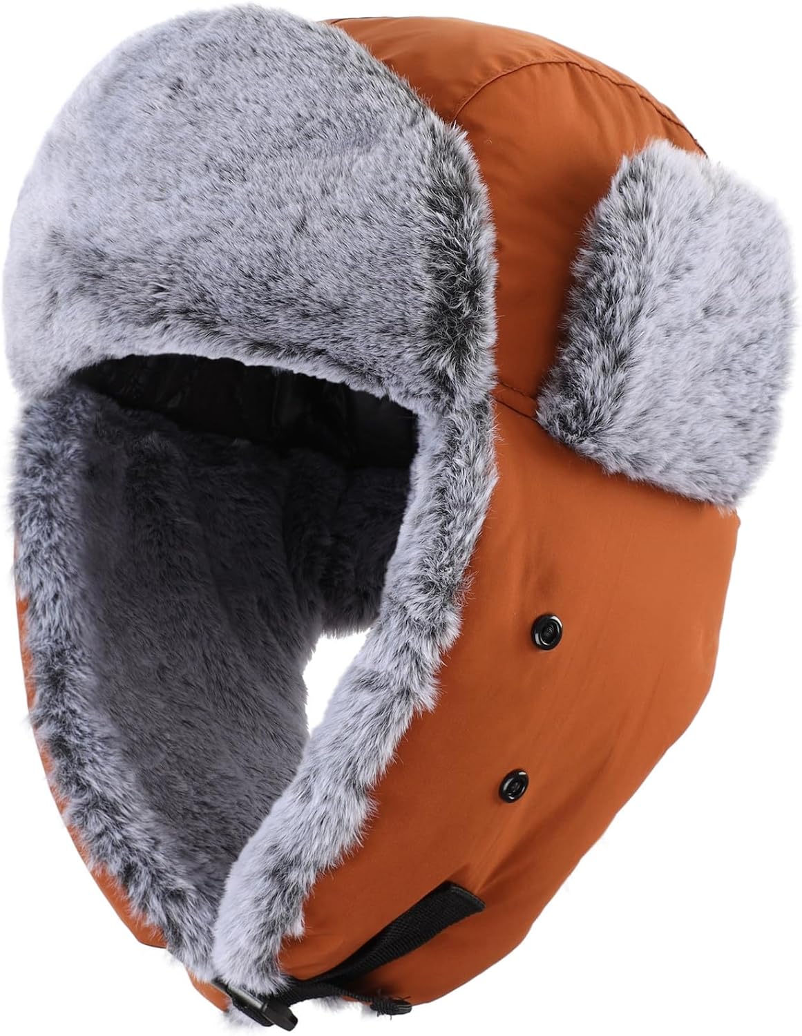 Home Prefer Men's Trapper Hat with Face Mask Faux Fur Trooper Trapper Hat for Men Winter Hunting Hat - Image 2