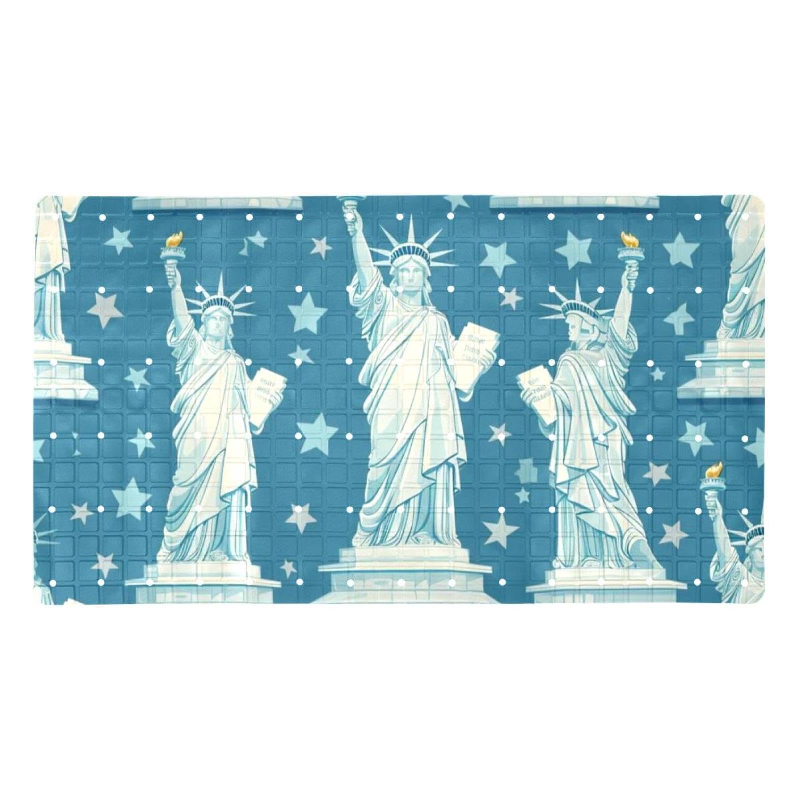 Tapis de bain antidérapant haut de gamme motif Statue de la Liberté grand format