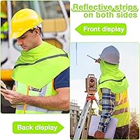 Vista 4 de Pasamontañas de verano de 4 piezas, protección solar, pasamontañas de cara completa con tira reflectante, refrescante, transpirable, cubre cuello