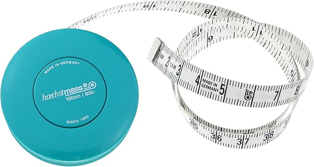 Balzer hoechstmass 80206T Rollmaßband rollfix 150 CM / 60inch, Turquoise