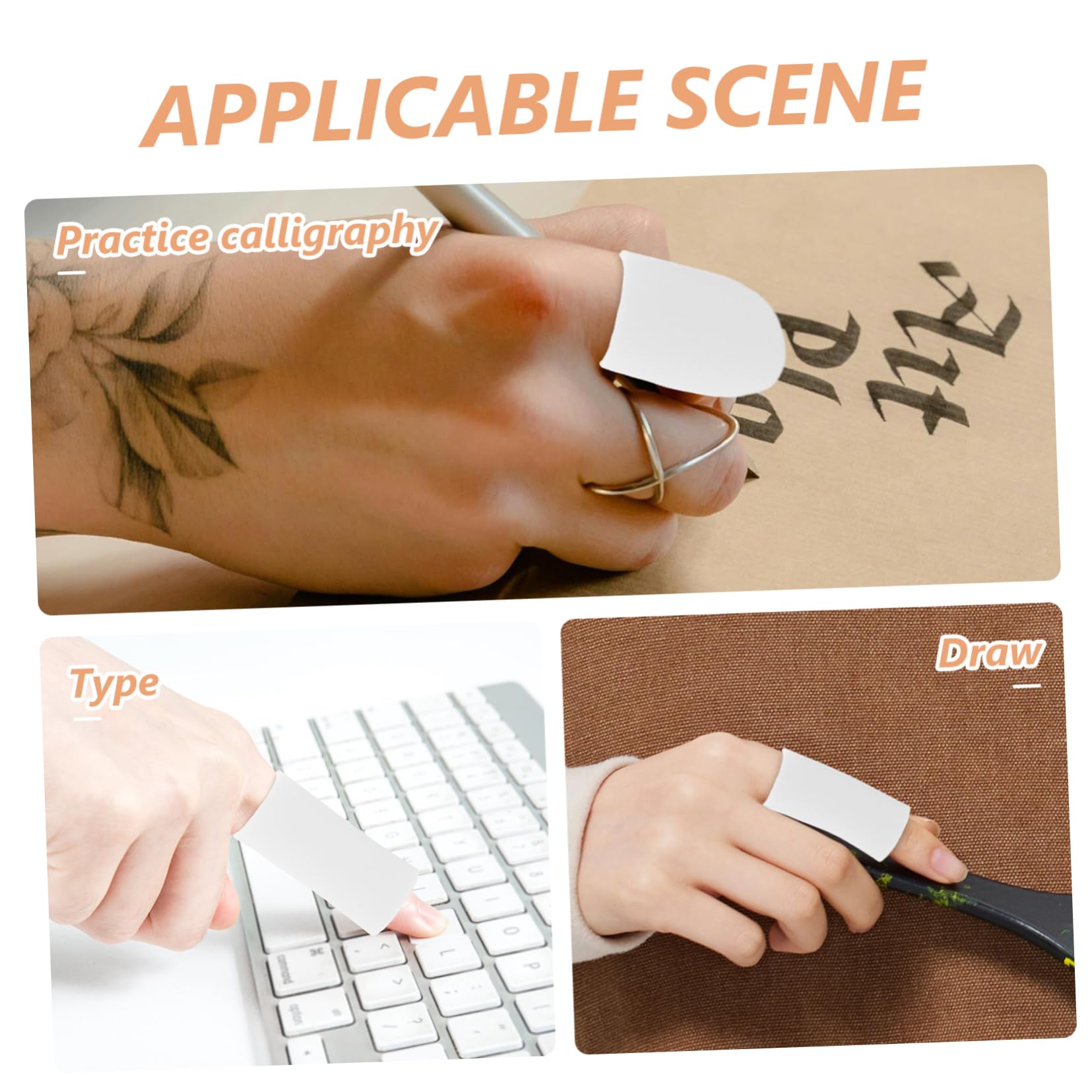 Holibanna 5 Pairs Silicone Finger Protectors Breathable Joint Covers for Writing Typing and Sports Activities Durable Comfortable Finger Sleeves