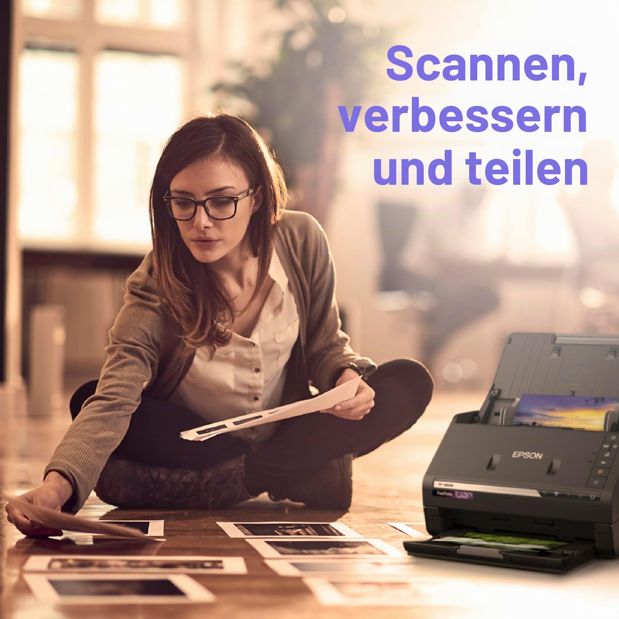 Epson FastFoto FF-680W Kabelloses High-Speed-Foto- und Dokumentenscansystem