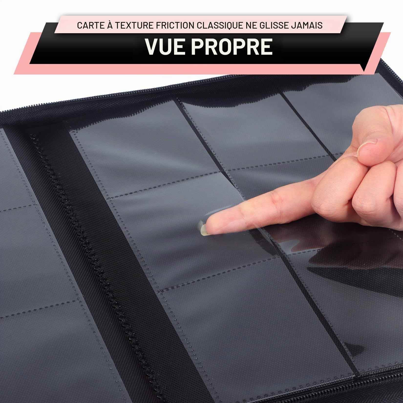 Classeur 540 Cartes - 30 Pages 9 Pochettes - Album étanche Avec Sangle élastique - Protection Pour MTG, Yu-Gi-Oh, Sport, Jeux