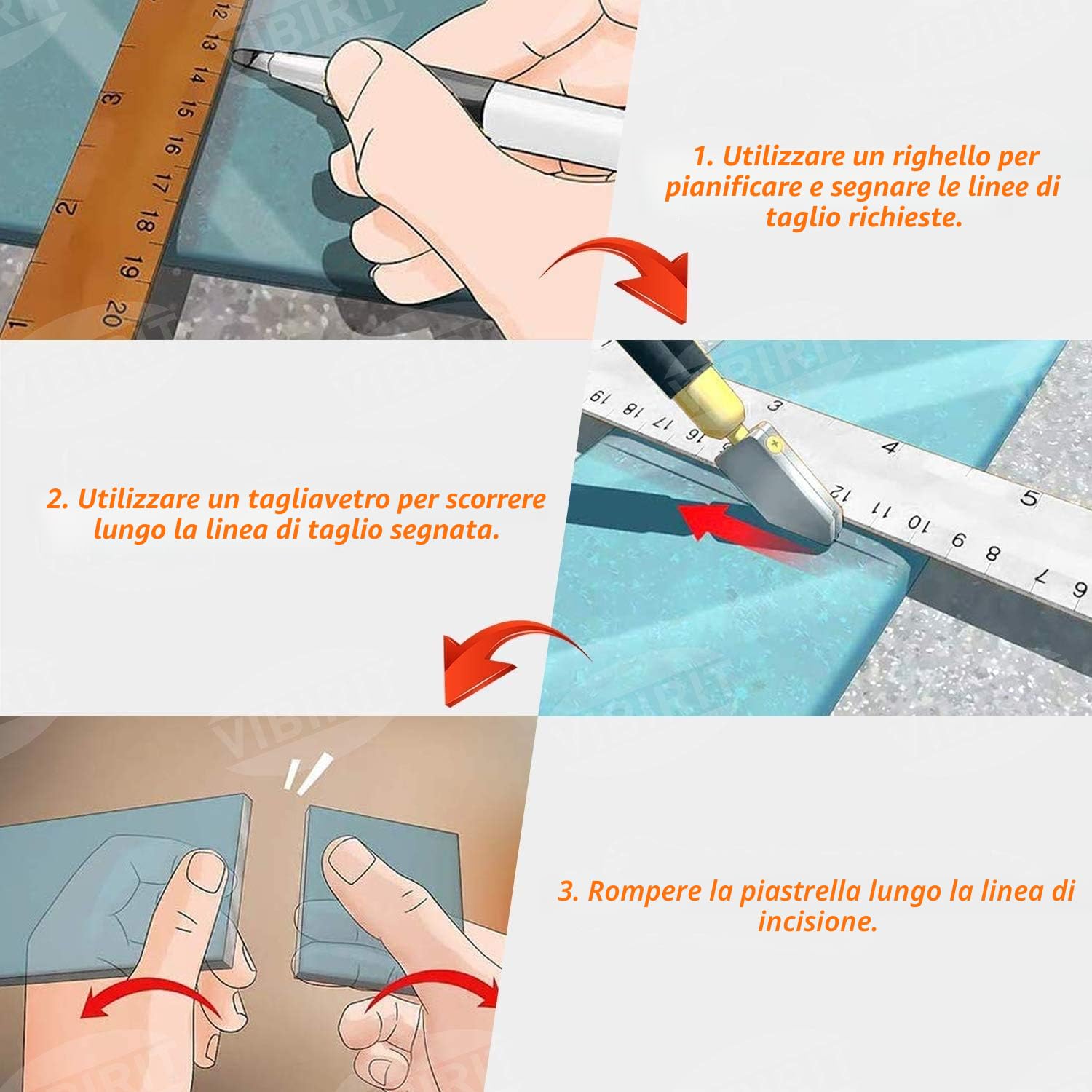 Tagliavetro Professionale con olio da taglio per vetro, testa da taglio da 2 mm a 20 mm, strumento tagliavetro con punta in metallo duro per specchi e mosaici in vetro spesso
