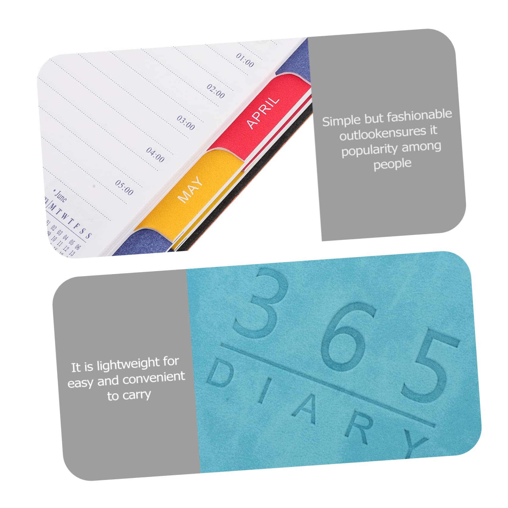 Lurrose 2stücke Kalenderbuch Für Effektives Zeitmanagement Notizbuch Für Büro Und Alltag Für Planung Und Organisation