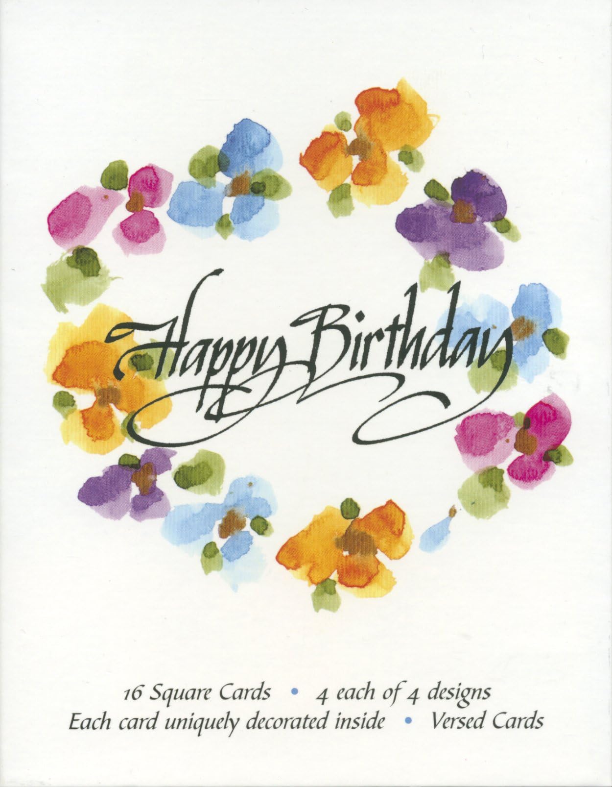 Driftwood Designs Box of 16 Square Birthday Cards: Happy Days Birthday DGSQ 21949