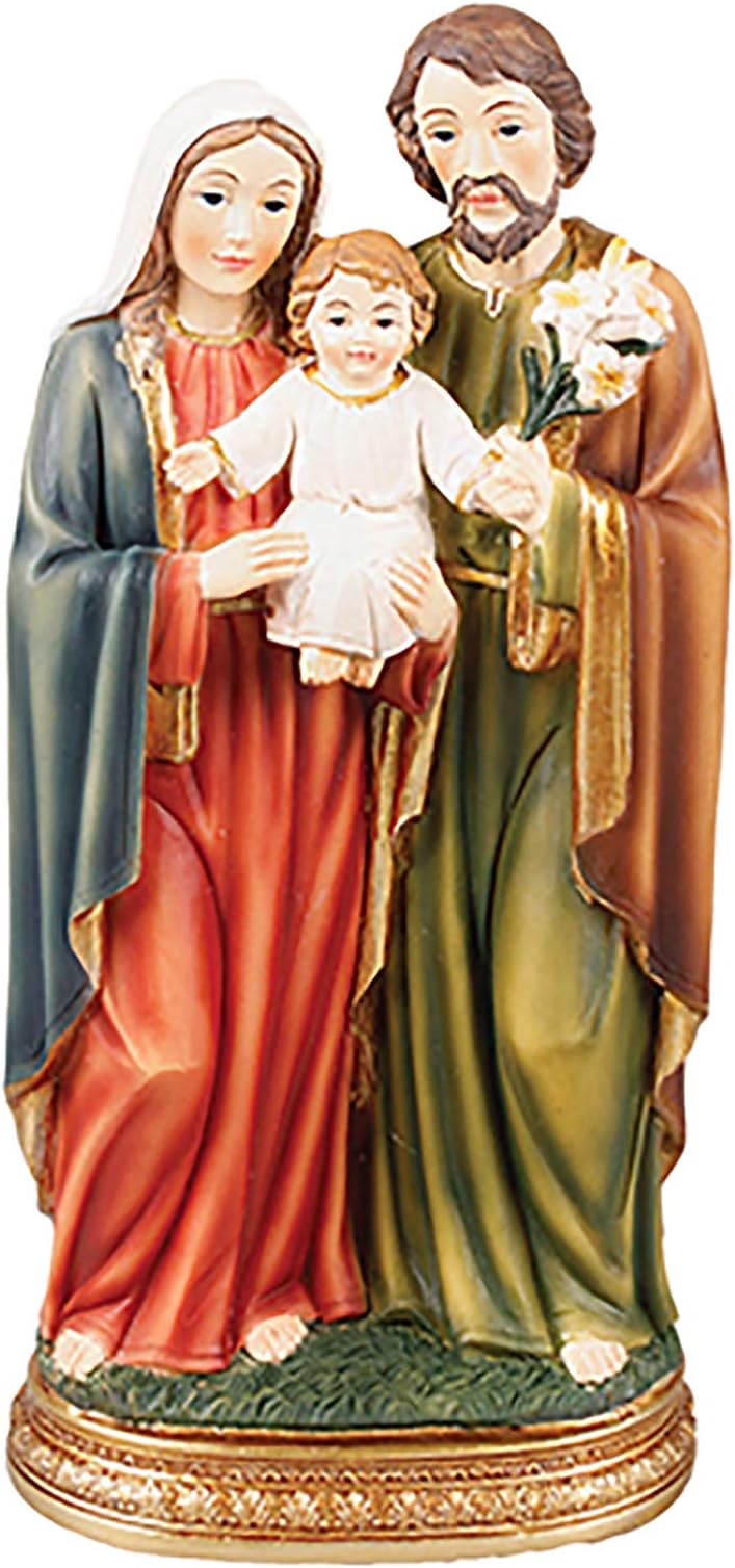 Pavally® THE HOLY FAMILY STATUE ST JOSEPH VIRGIN MARY CHILD JESUS 12.7 cm (5") RESIN FIGURINE Religious Gift