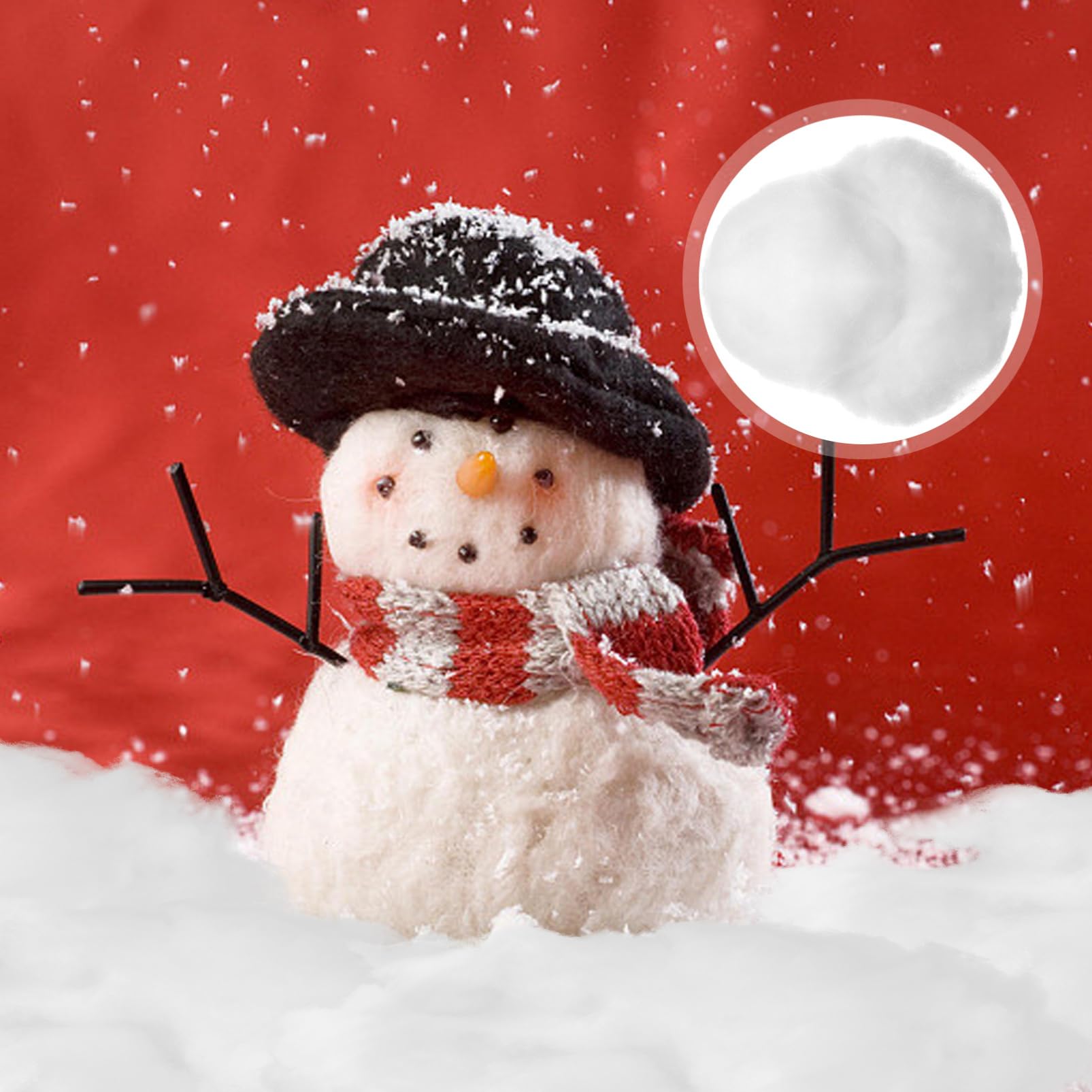 MAGICLULU 3 Pièces 2 Fausse décoration de Neige Decoration Hiver décoration Hiver décorations de bonhommes de Neige décorations des Flocons de Neige décor de Fausse Neige Sol de Noël