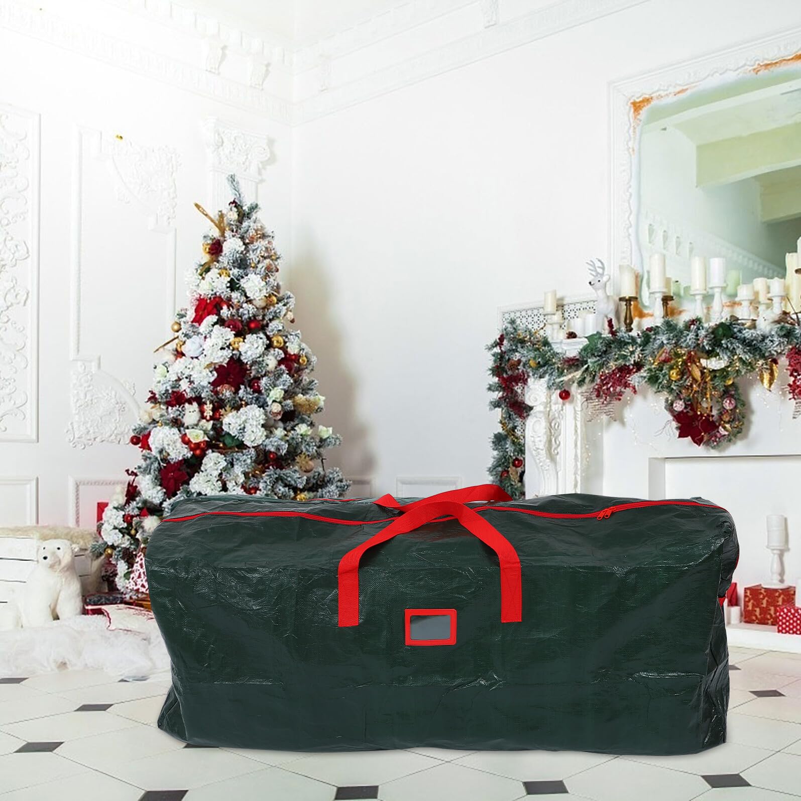 SOIMISS 1pezzi Borsa per Albero di Natale Contenitore Portatile Borsa di Stoccaggio per Mobili Organizer per Casa Pieghevole e Salvaspazio