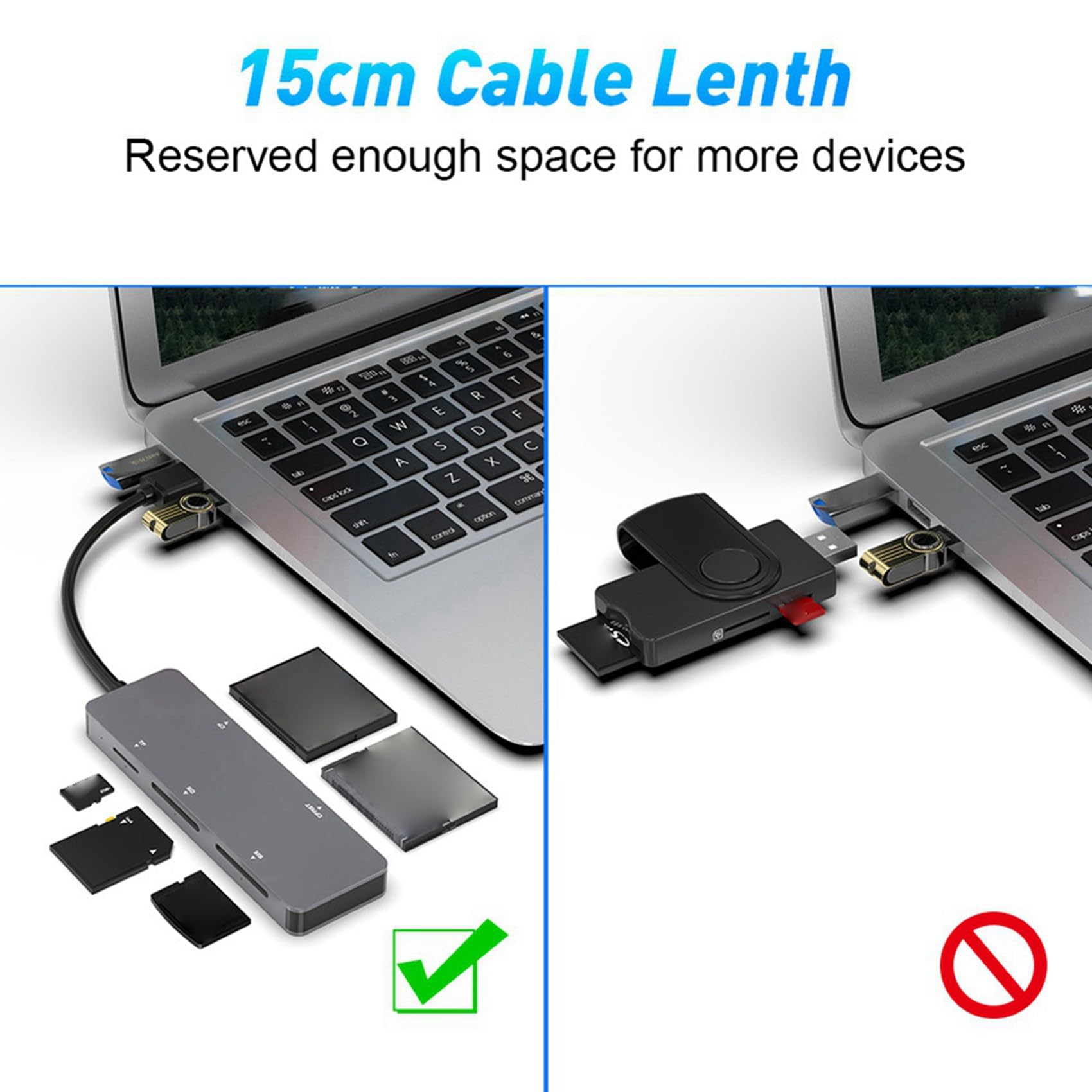 2 x czytnik kart USB 3.0 CFast//XD/SD/TF czytnik kart USB 5 w 1, 5 Gbit/S do akcesoriów do laptopów