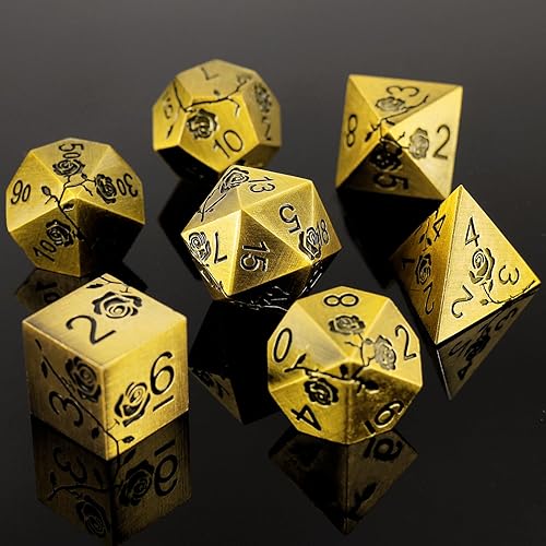 Miniatura 5 de DND - Juego de dados de metal, juego de dados poliédricos de color rosa D&D, perfecto en caja de metal de regalo para juegos de rol DND Dungeons and