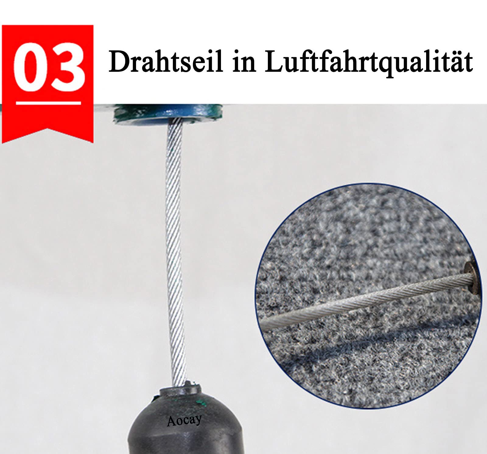 Einziehbare Höhensicherungsgerät, Absturzsicherung Fallschutz mit Selbsthemmende Funktion, Personenfallbegrenzer mit Stahlseil und Haken für Turmdrehkrane und Aufzüge, 3er Set