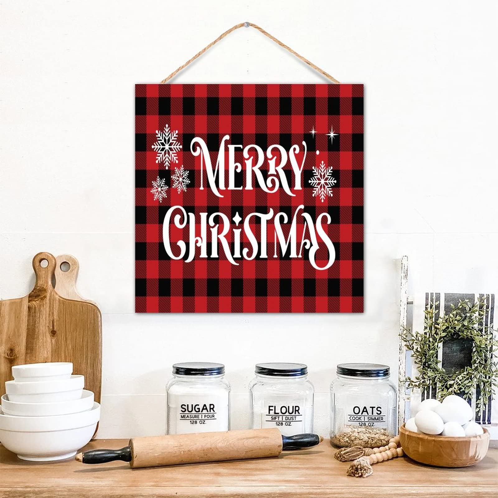 Plaque murale en bois de Noël, le cadeau idéal pour maison de campagne
