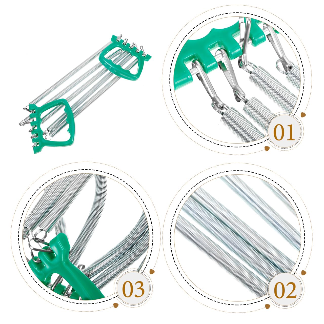 UPKOCH Espansore per petto con molla in acciaio elastico, attrezzo versatile per l'allenamento della forza e sport indoor, leggero e portatile, impugnatura ergonomica per una facile applicazione e