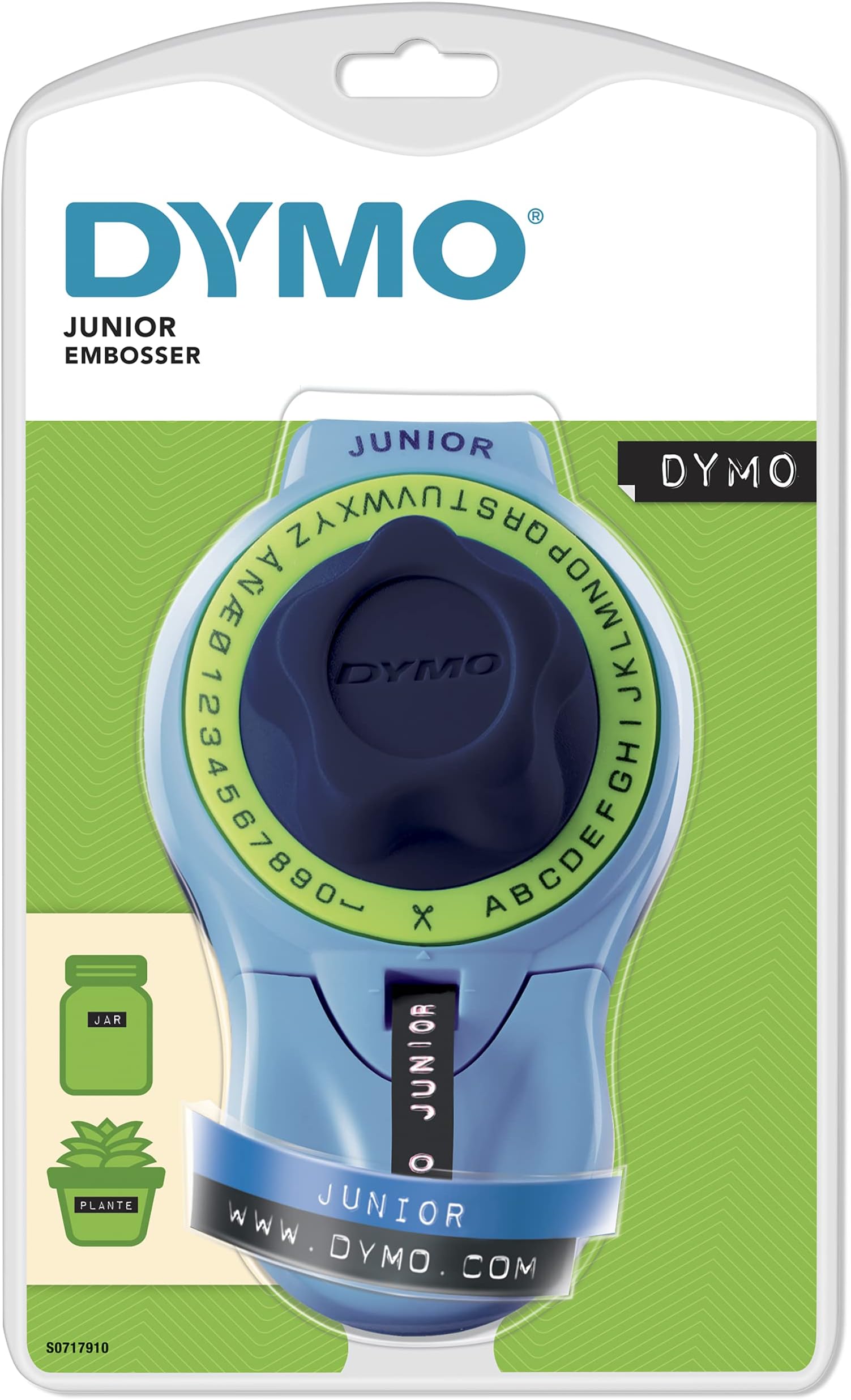 DYMOJunior Home Embossing Label Maker, Blue, Green