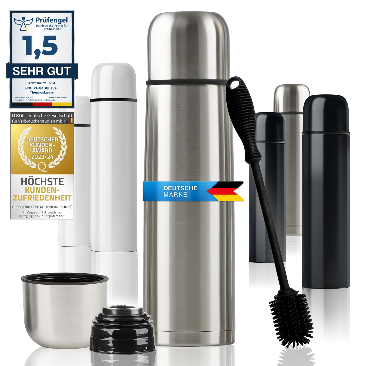 Accessoire Cuisine Thermos Acier Inoxydable 500ml Avec Gobelet - Garde Chaud 12h & Froid 24h | Sans BPA Meilleures Bouteilles Isothermes