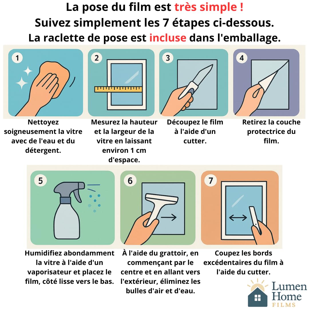 Film miroir pour vitres de confidentialité jour – (120 x 400 cm), anti-UV et contrôle de la chaleur, film occultant réfléchissant auto-adhésif professionnel fenêtres maison bureau, tenue forte sans