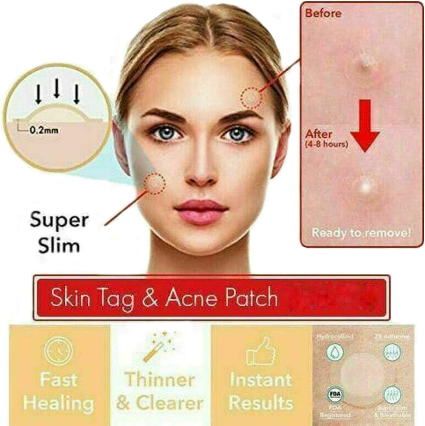 Petano 2019 THE MAGIC SKIN PATCH - 24Pcs Skin Tag Removal Patch Blackhead Blemish Removers