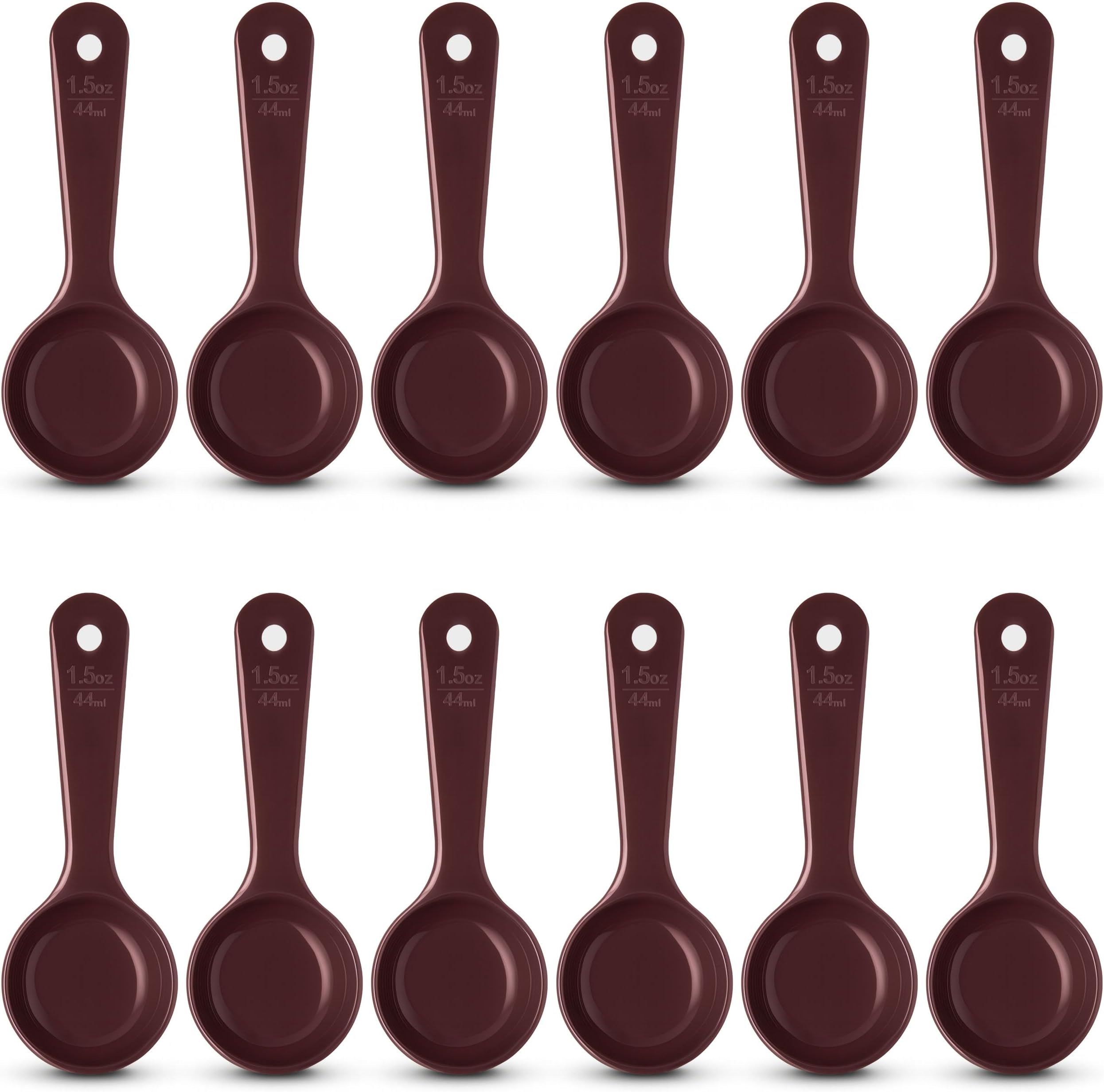 Measure Miser Solid Measuring Spoon with Short Handle, 1.5 Ounces, Brown - (Pack of 12)